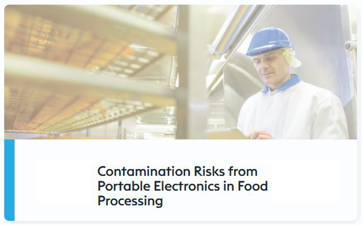 contamination risks from portable electronics in food processing